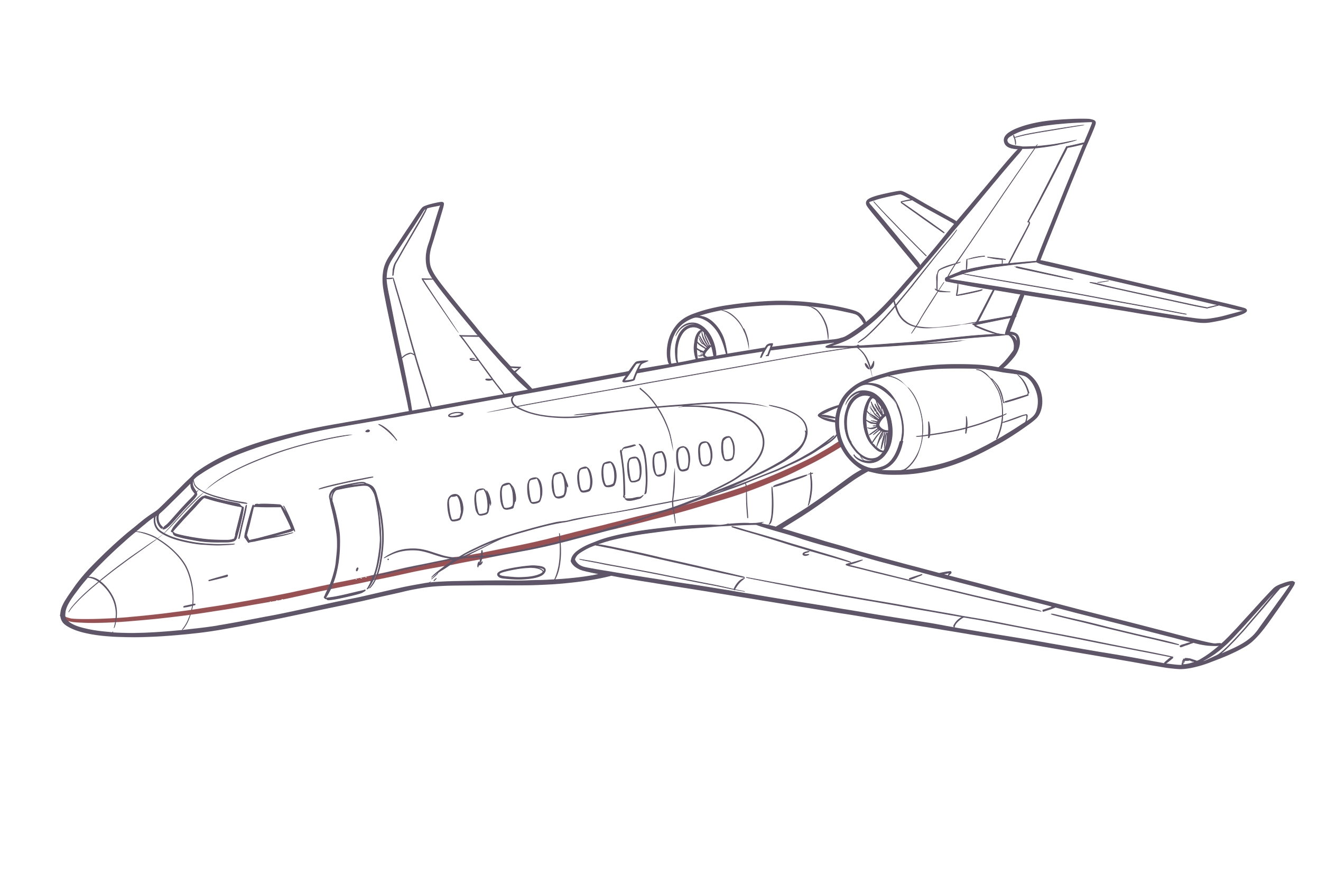 Dassault Falcon 6X line illustration, representative of Dassault Falcon 900